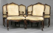 Appraisal: A Set of Six Dinning Chairs ca Early Mid th