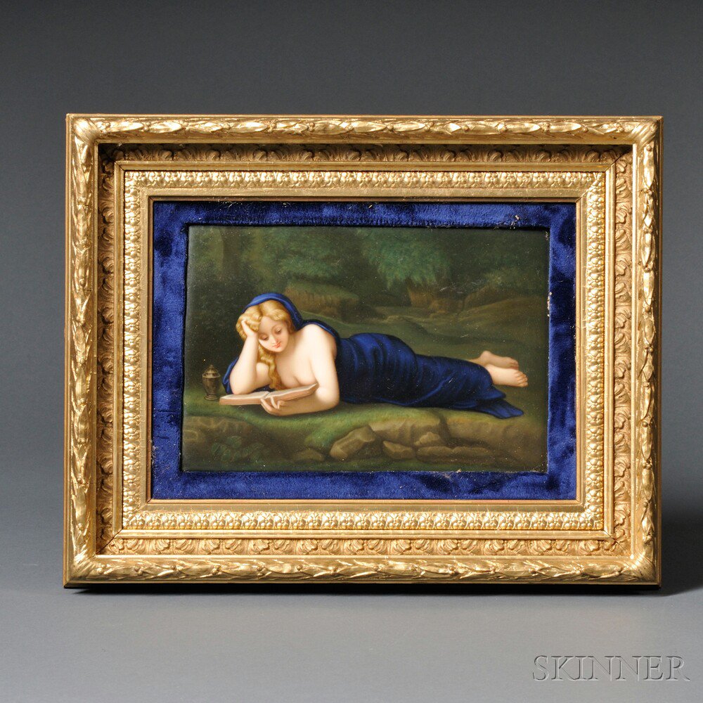 Appraisal: KPM Porcelain Plaque of the Penitent Magdalene Berlin late th