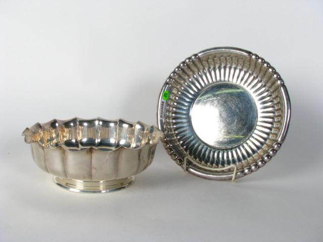 Appraisal: Two Sterling Silver Bowls including a Wallace '' with ribbed