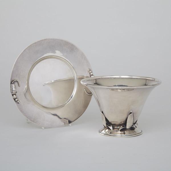 Appraisal: Canadian Silver Steep Sided Bowl and Stand Carl Poul Petersen