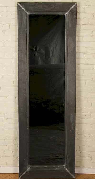 Appraisal: MID CENTURY MODERN ZINC CLAD MIRROR A mid century modern