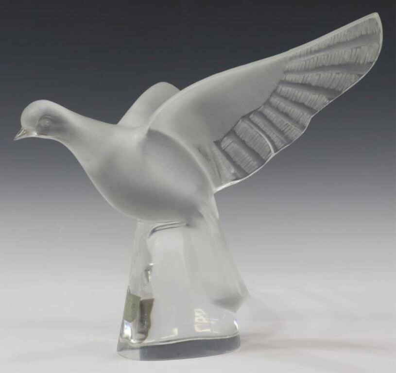 Appraisal: French Lalique art glass sculpture Colombe Clita designed by Marc