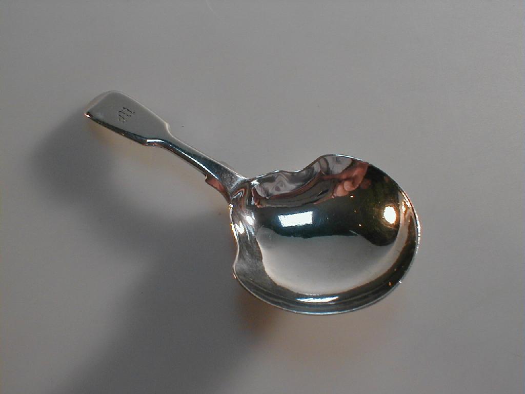 Appraisal: A William IV silver caddy spoon with a shell shape