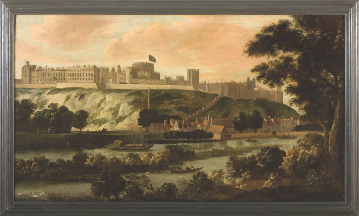 Appraisal: LARGE VIEW OF WINDSOR CASTLE FROM THE THAMES RIVER STUDIO