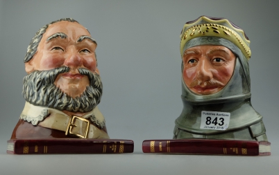 Appraisal: Royal Doulton Pair Of Bookends Henry V D and Falstaf