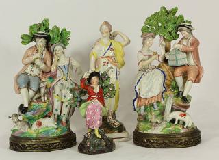 Appraisal: lot of English porcelain group lot of English porcelain group