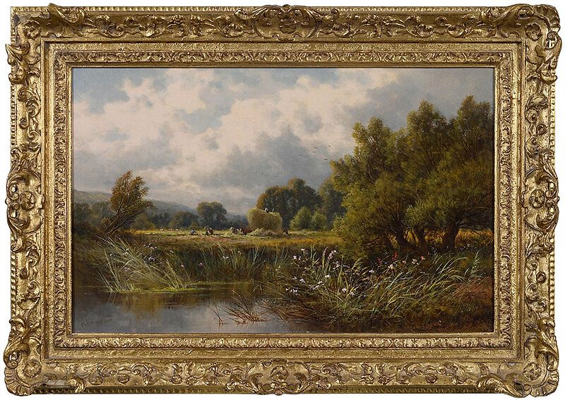 Appraisal: Henry Deacon Hillier-Parker British Haying Scene signed lower left H