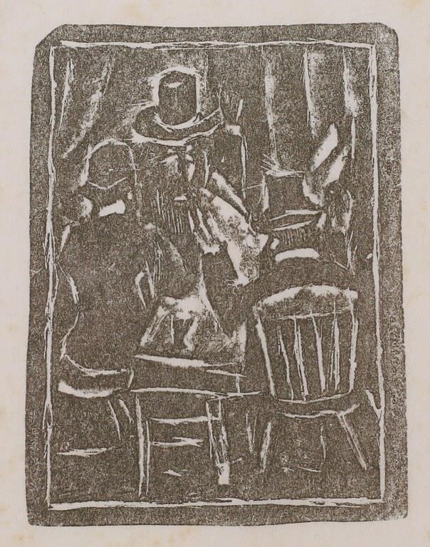 Appraisal: Max Weber American New York - Woodcut on paper interior