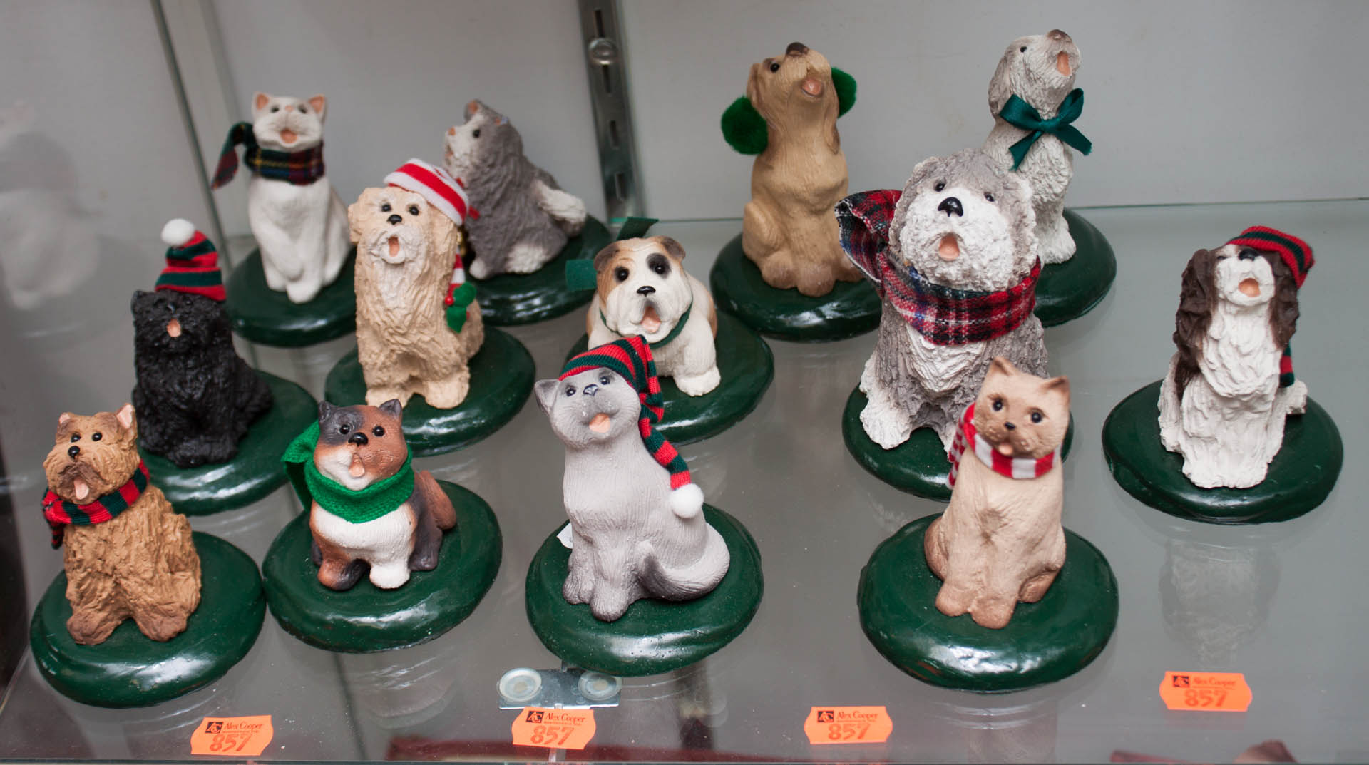 Appraisal: Byers Choice caroler dogs and cats