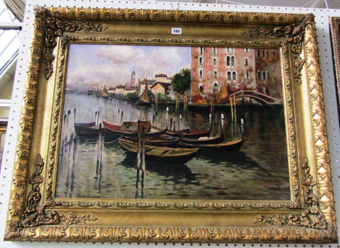 Appraisal: Italian School contemporary Venice oil on canvas indistinctly signed cm