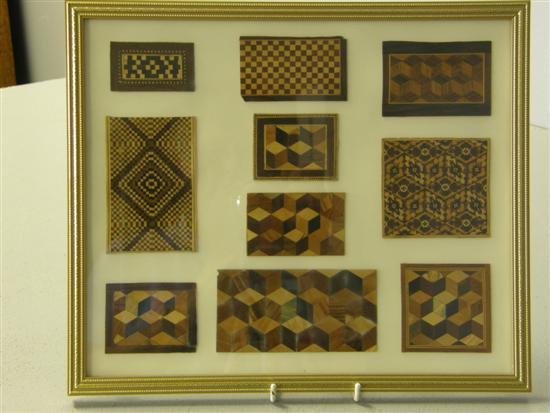 Appraisal: Ten pieces of Tunbridge Ware tesserae mosaic and parquetry work