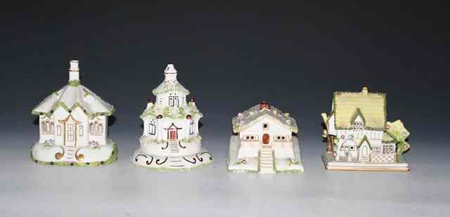 Appraisal: A GROUP OF FOUR MODERN COALPORT PASTILLE BURNERS each in