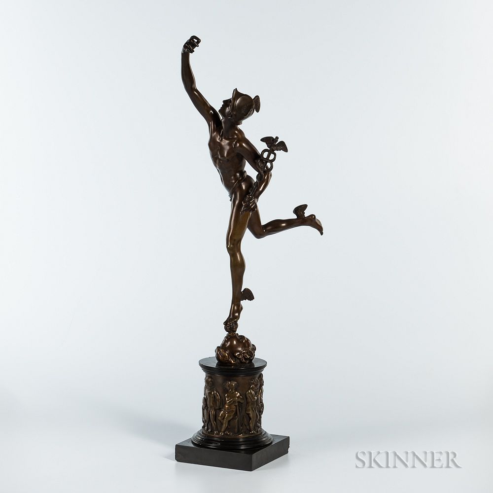 Appraisal: Grand Tour Bronze Figure of Mercury Grand Tour Bronze Figure