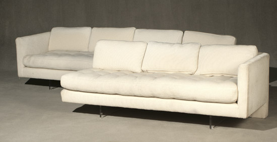 Appraisal: Vladimir Kagan 'Omnibus' Two-Piece Sectional Sofa Circa Each section with