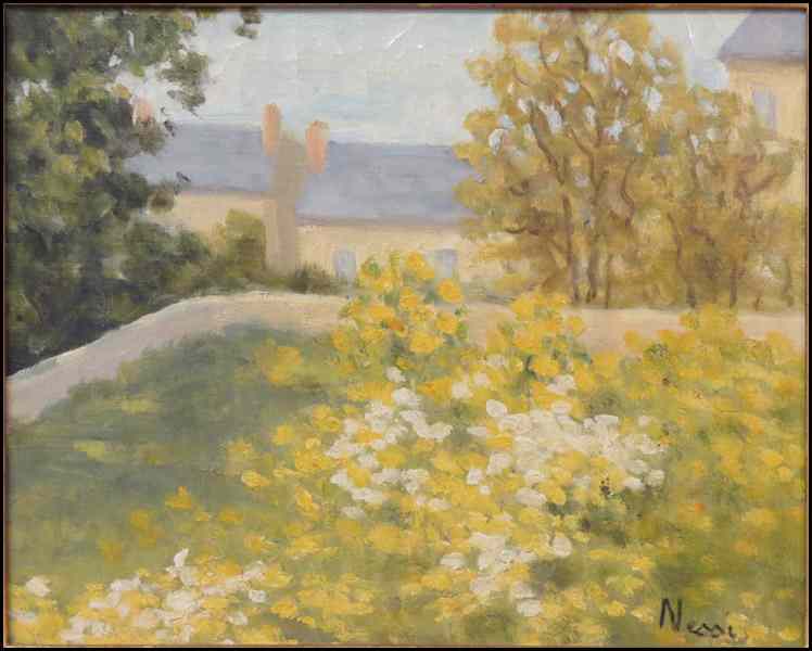 Appraisal: MARIE LUCIE NESSI-VALTAT FRENCH - LES FLEURS JAUNE Oil on