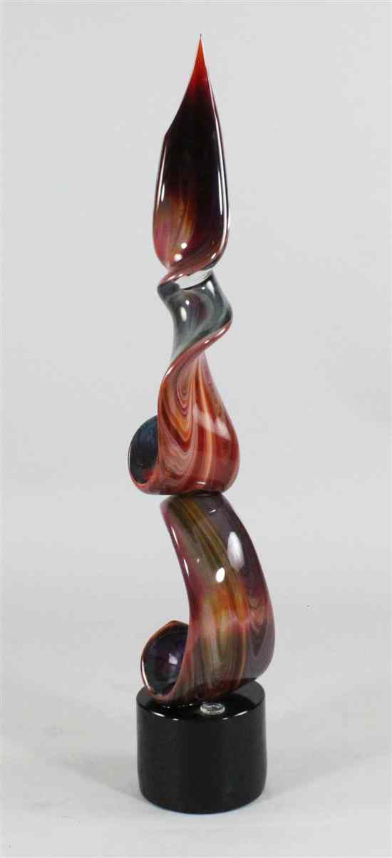 Appraisal: A Murano polychrome glass sculpture by Dino Rosin with a