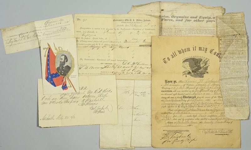 Appraisal: TN Civil War ephemera inc Broadside and Zollicofer Sign pieces