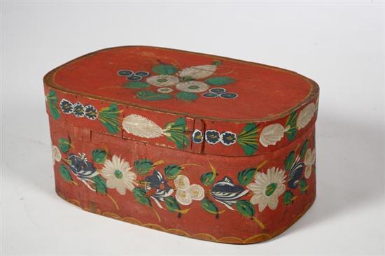 Appraisal: BRIDE'S BOX Probably European nd half- th century bentwood Overlapping