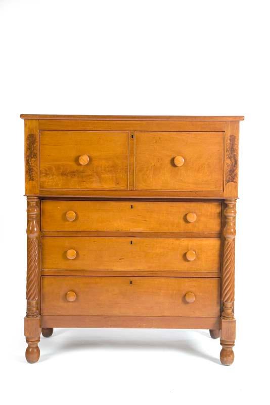 Appraisal: CHEST OF DRAWERS Large cherry chest having four drawers with