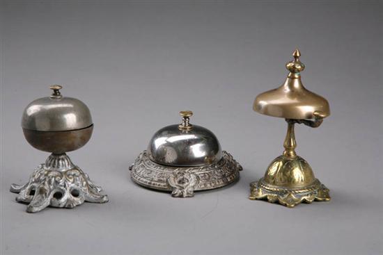 Appraisal: THREE CALL BELLS All late th century Includes a French