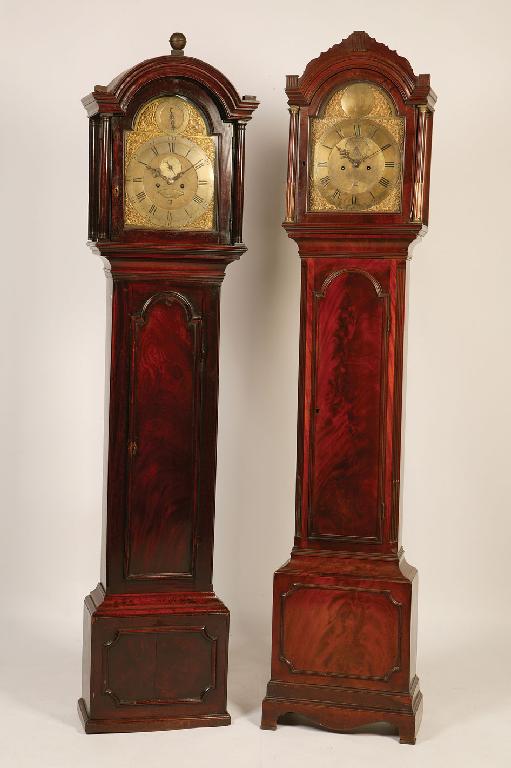 Appraisal: A GEORGE III MAHOGANY LONGCASE CLOCK by John Le Plastrier