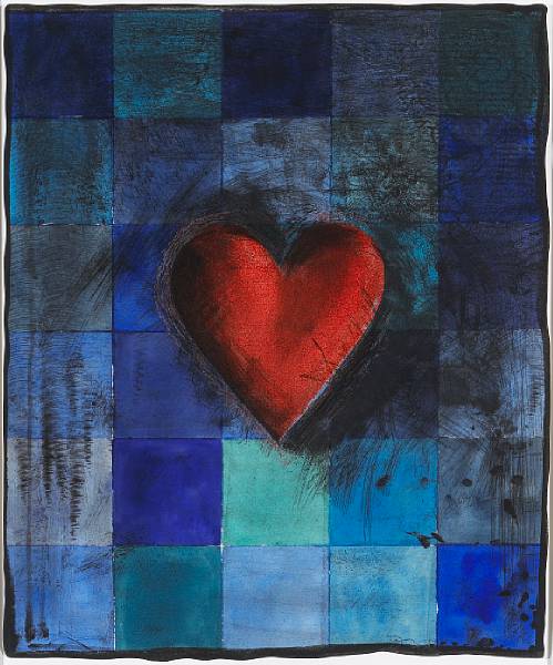 Appraisal: Jim Dine American born Hart in Blu C Woodcut and