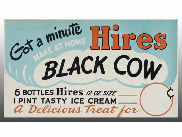 Appraisal: Lot of Identical Hires Black Cow Signs Description s Cardboard