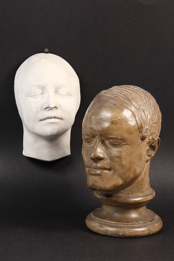 Appraisal: LIFE MASK CASTINGS - th-early th c Plaster Castings from