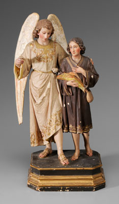 Appraisal: Archangel Raphael and Tobias Italian School th century On the