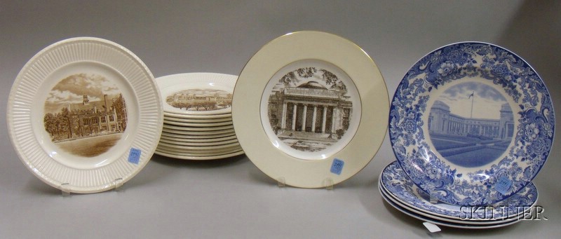 Appraisal: Eighteen Wedgwood Ceramic Plates th century including Views of Old