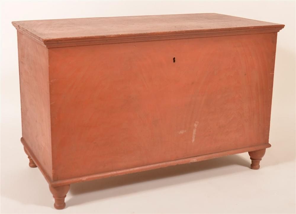 Appraisal: PA Softwood Grain Paint Blanket Chest Pennsylvania Softwood Grain Paint