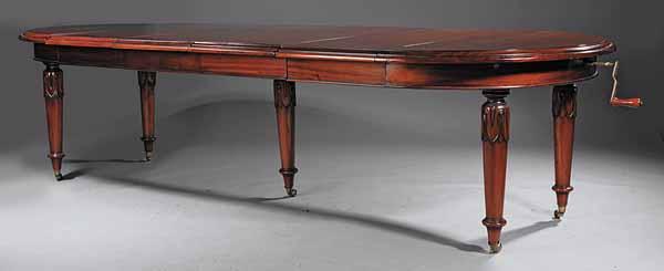 Appraisal: A William IV Mahogany Dining Table early-to-mid th c the