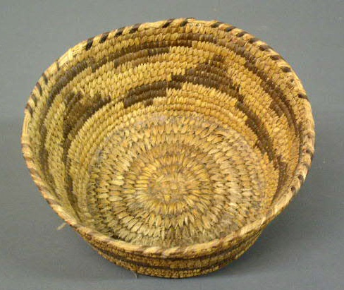 Appraisal: Southwest Indian woven basket c h x diam