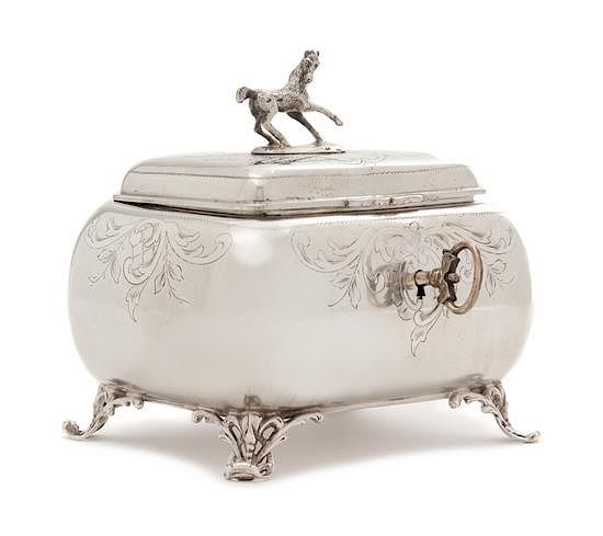 Appraisal: An Austrian Silver Tea Caddy Maker's Mark H S Vienna