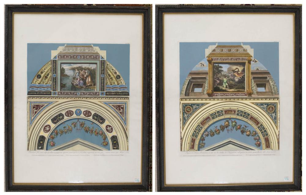 Appraisal: GIOVANNI JOHAN OTTAVIANI Italy - two large hand colored engravings