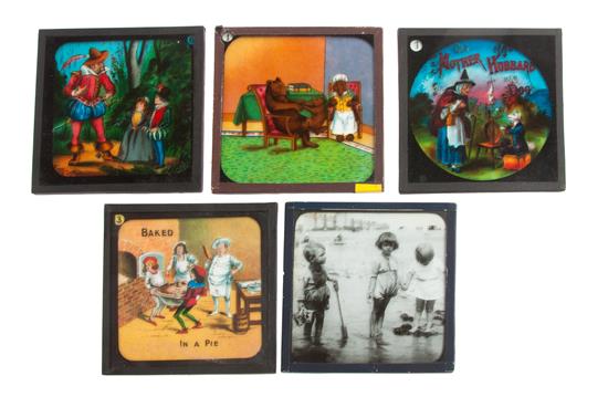 Appraisal: Sale Lot A Collection of Coloured Lantern Slides comprising three