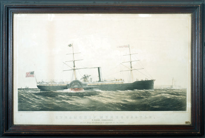 Appraisal: PACIFIC MAIL STEAM SHIP COMPANY'S STEAMER SONORA Giant-folio handcolored lithograph