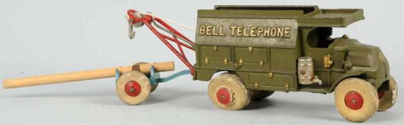 Appraisal: Cast Iron Hubley Bell Telephone Truck Toy American Largest size