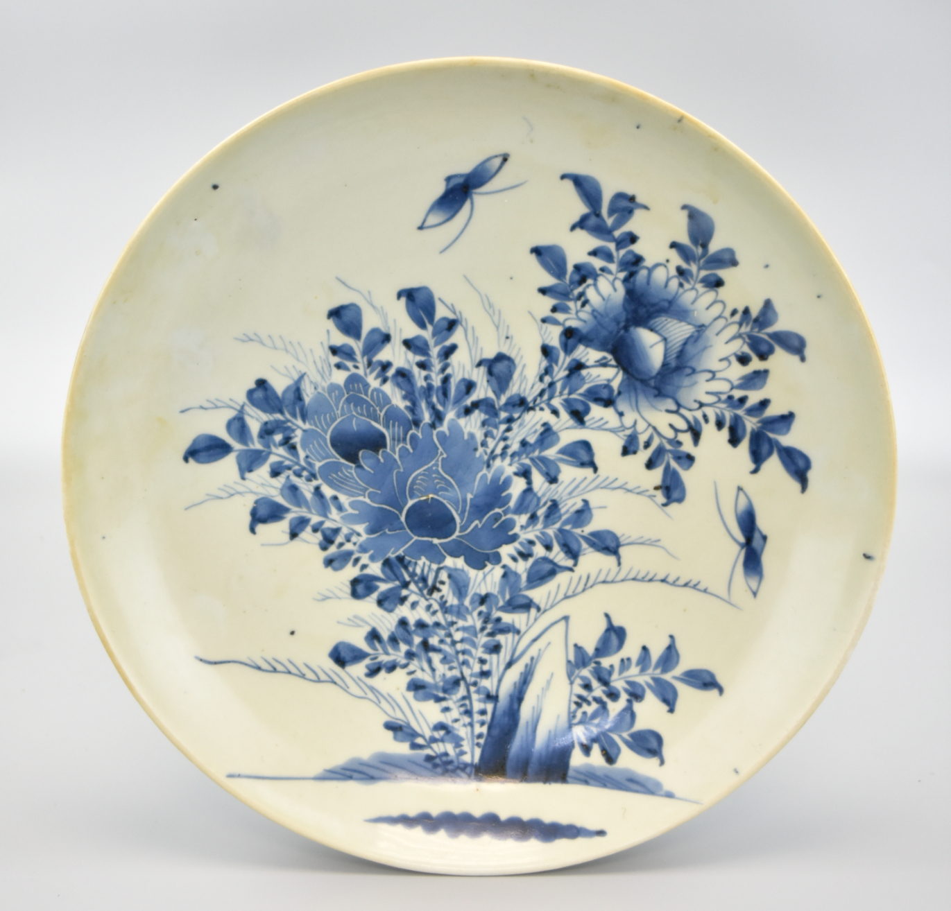 Appraisal: Chinese th C painted with blossom flower plants issuing from