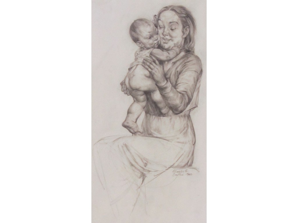 Appraisal: CHARLES CAMERON BAILLIE fl - MOTHER AND CHILD Pencil study