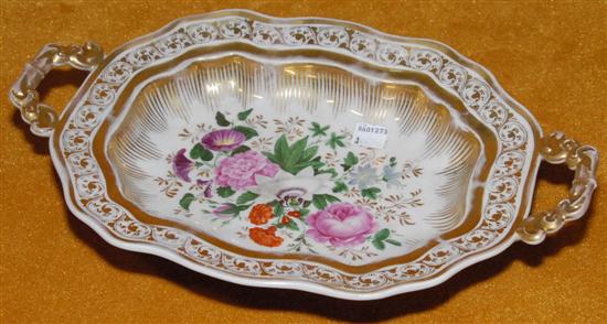 Appraisal: CONTINENTAL PORCELAIN OPEN VEGETABLE SERVICE Shaped with parcel gilt rims