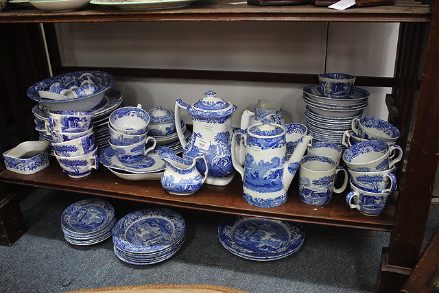 Appraisal: A COLLECTION OF SPODE ITALIAN PATTERN WARES with both blue