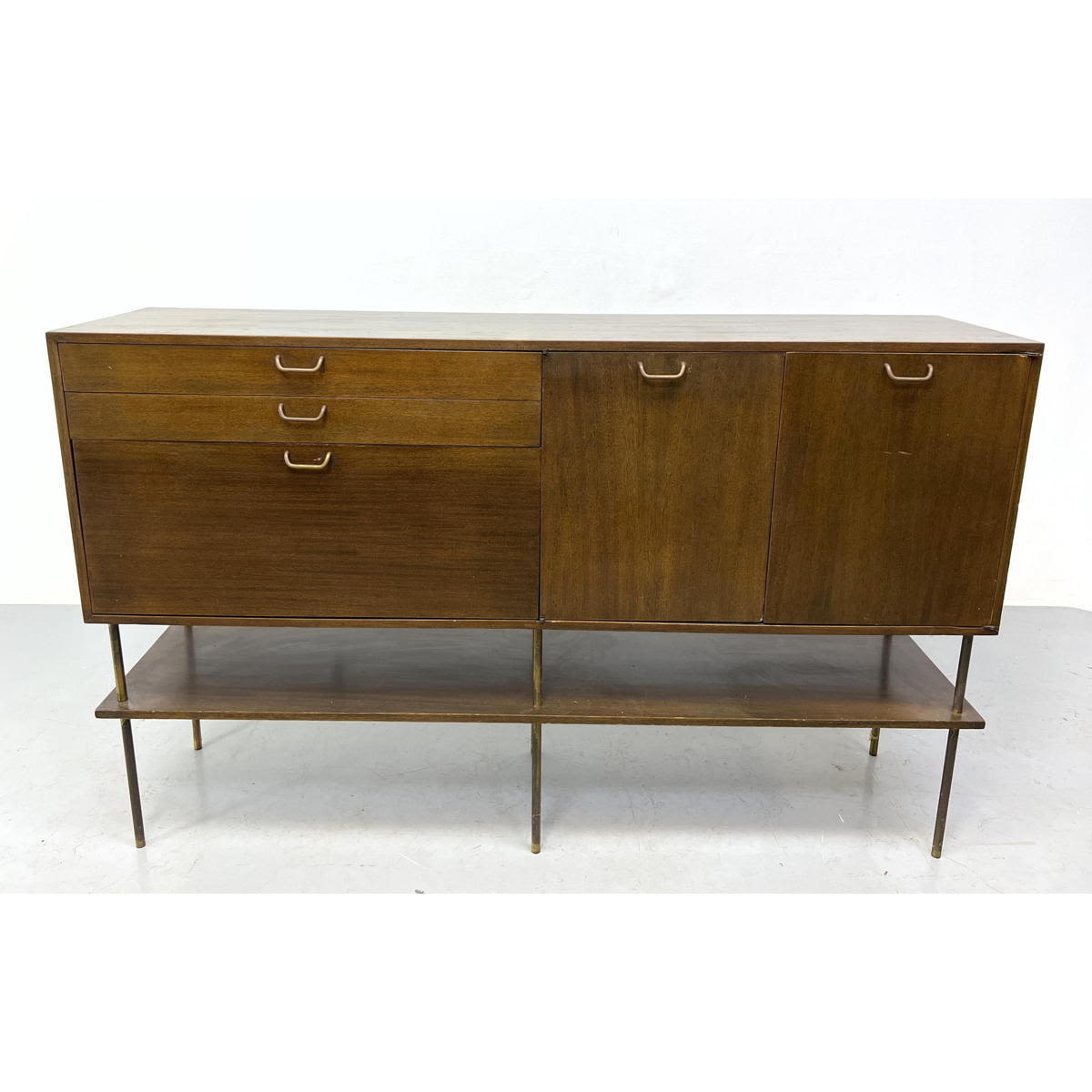 Appraisal: Harvey Probber Tall Credenza Sideboard Cabinet Dimensions H inches W