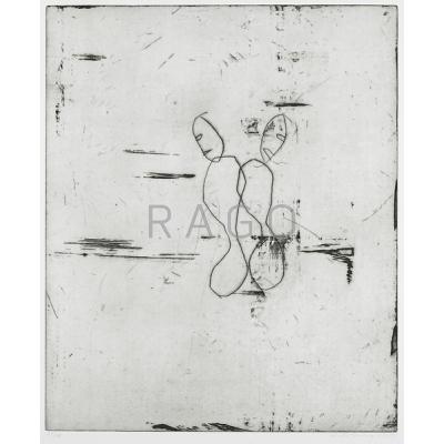 Appraisal: Susan Rothenberg American b Boy Girl - Drypoint framed Signed