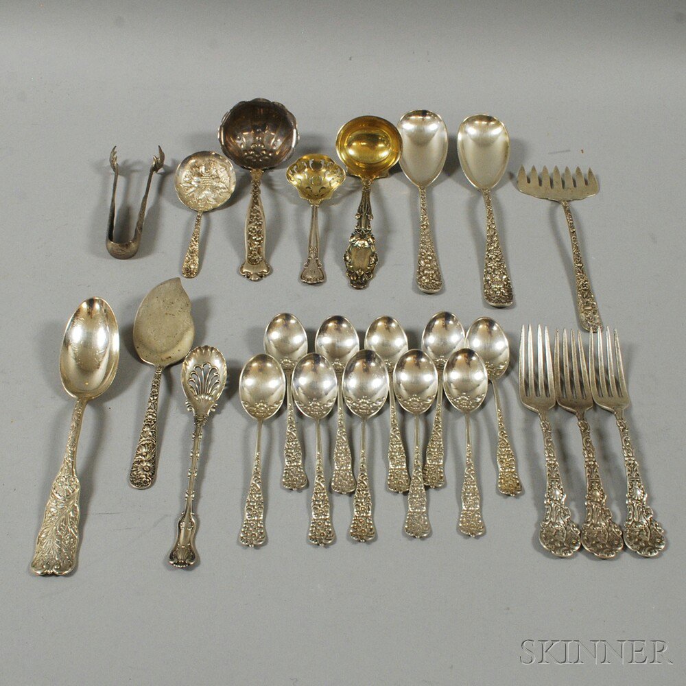 Appraisal: Assorted Group of Sterling Silver Flatware and Serving Pieces comprised