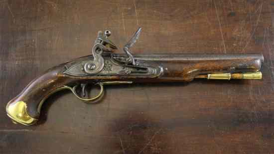 Appraisal: A bore trooper's flintlock holster pistol of the Perth Fencible