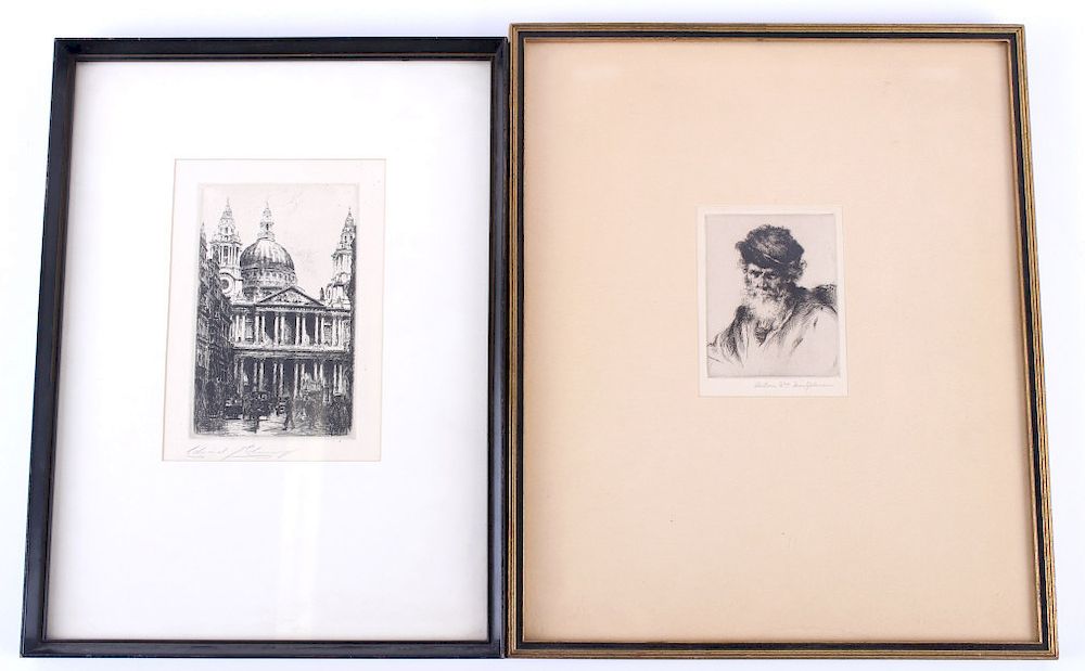 Appraisal: Pair of Original Framed Etchings Featured in this lot we