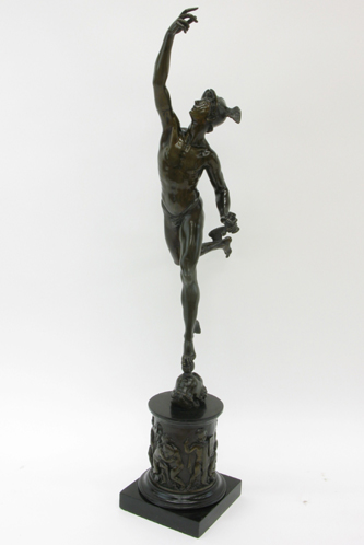 Appraisal: AFTER GIAMBOLOGNA Flanders - BRONZE SCULPTURE Mercury the god poised