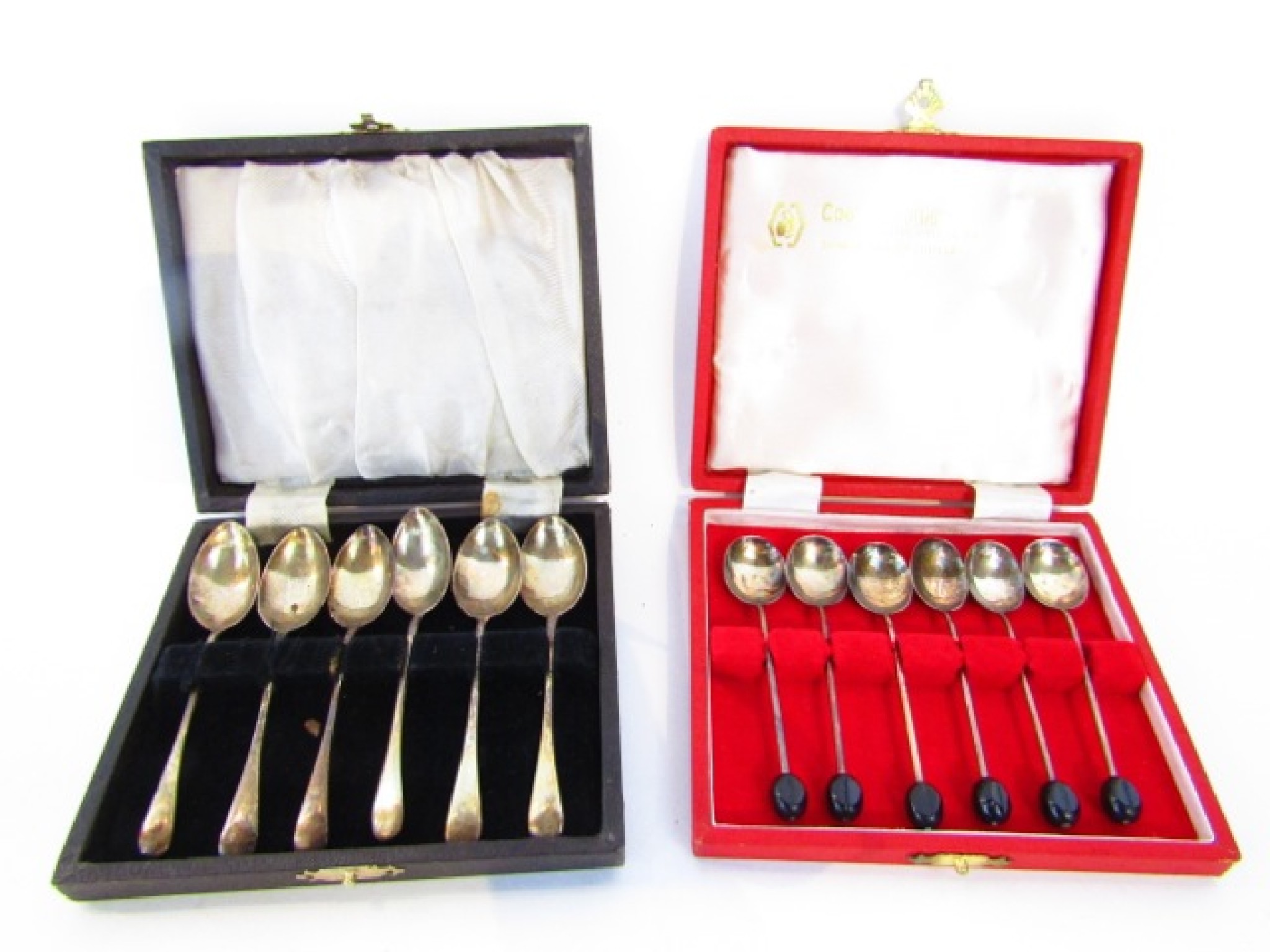 Appraisal: A cased set of six silver coffee spoons Cooper Brothers