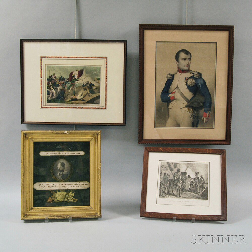 Appraisal: Four Framed Napoleonic-era Prints Le General Comte de Wittgenstein aquatint